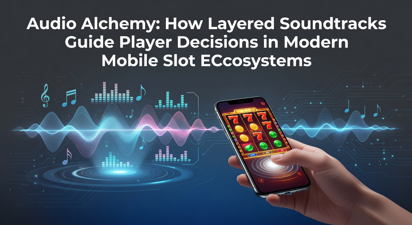 Layered audio design in a mobile slot game interface showing dynamic sound layers and player interaction elements