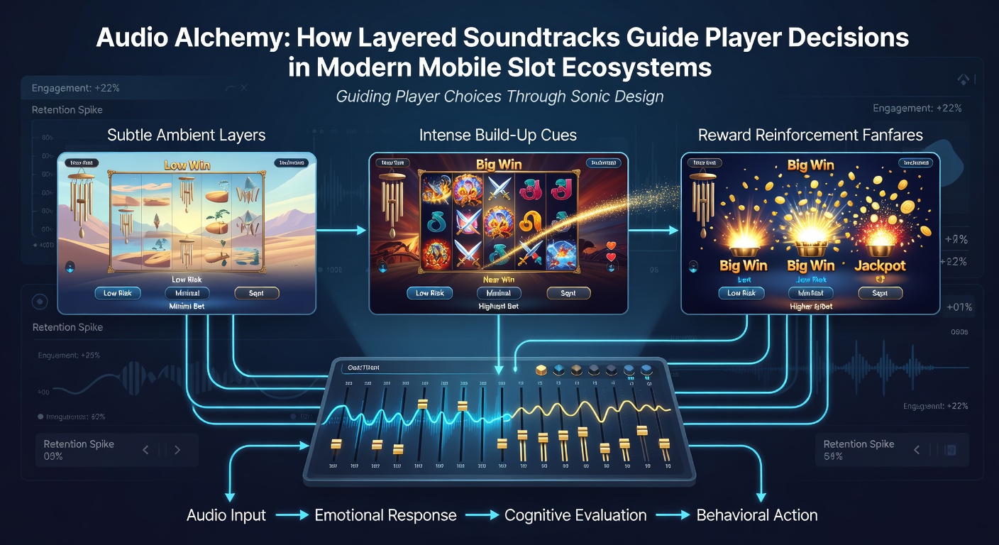 Player engaging with a mobile slot while layered sound effects respond to on-screen events and win notifications