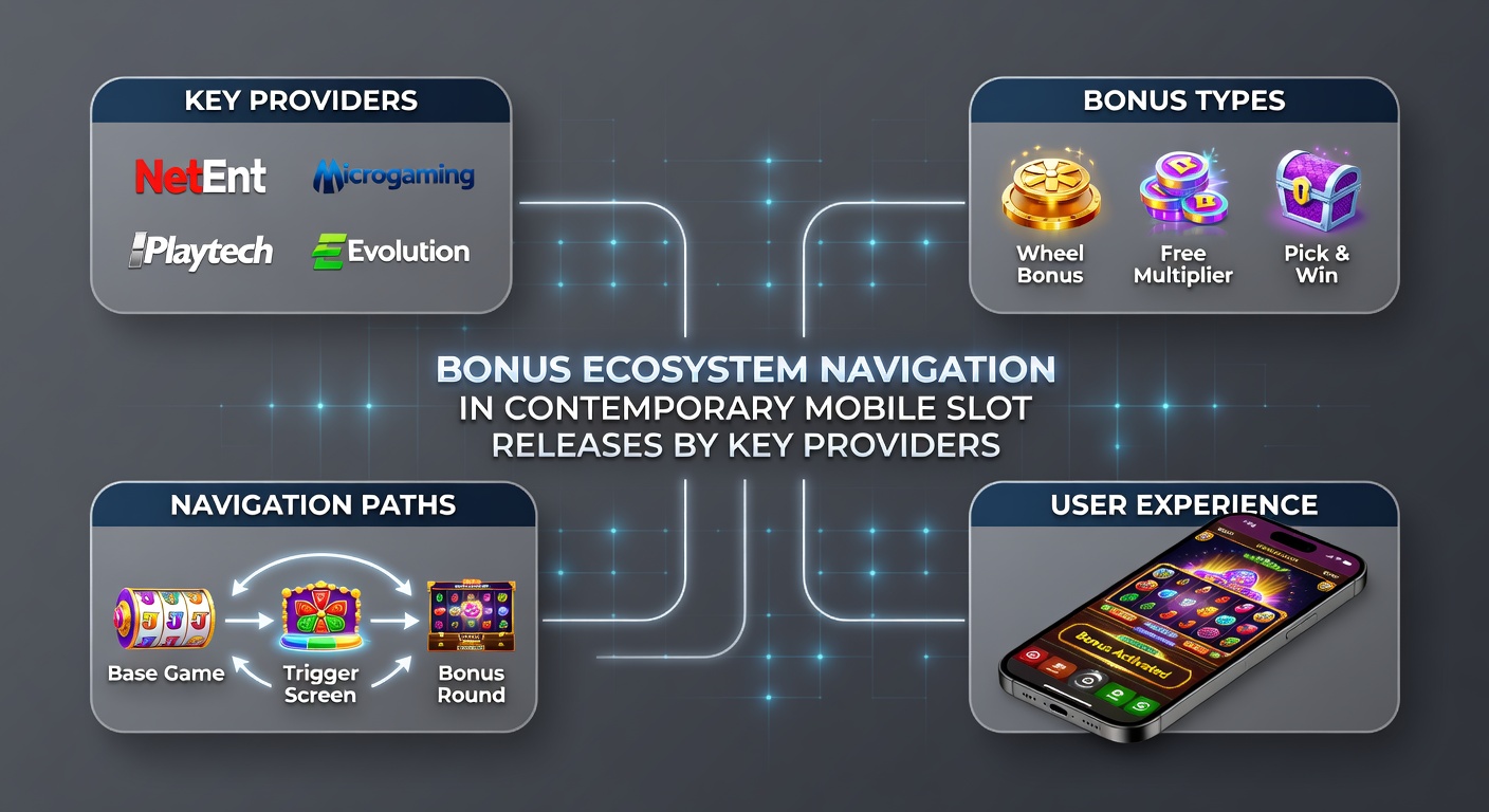 Mobile slot interface showing interconnected bonus pathways and reward stages on a smartphone screen