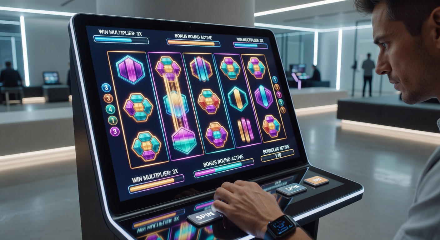 Modern slot reel layouts displayed on digital screens showing various configurations including Megaways and cluster formats
