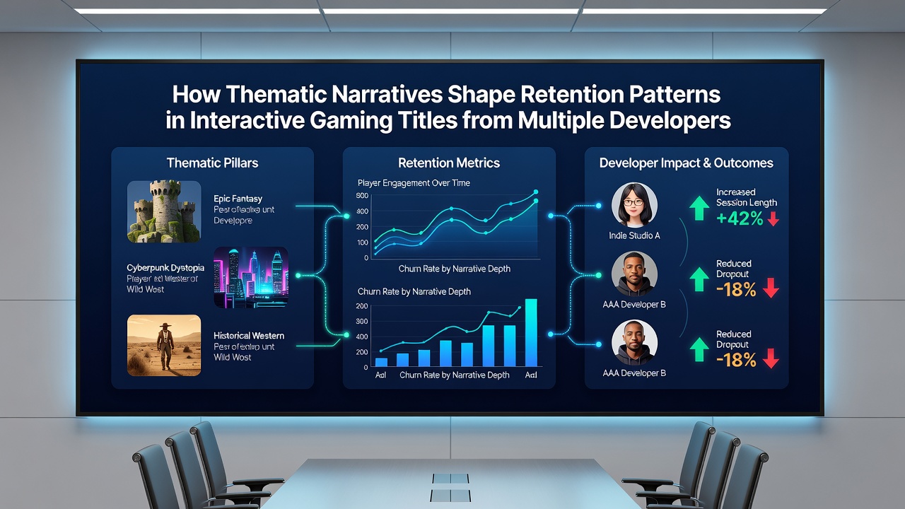 Illustration of retention patterns shaped by narrative elements in multi-developer game titles