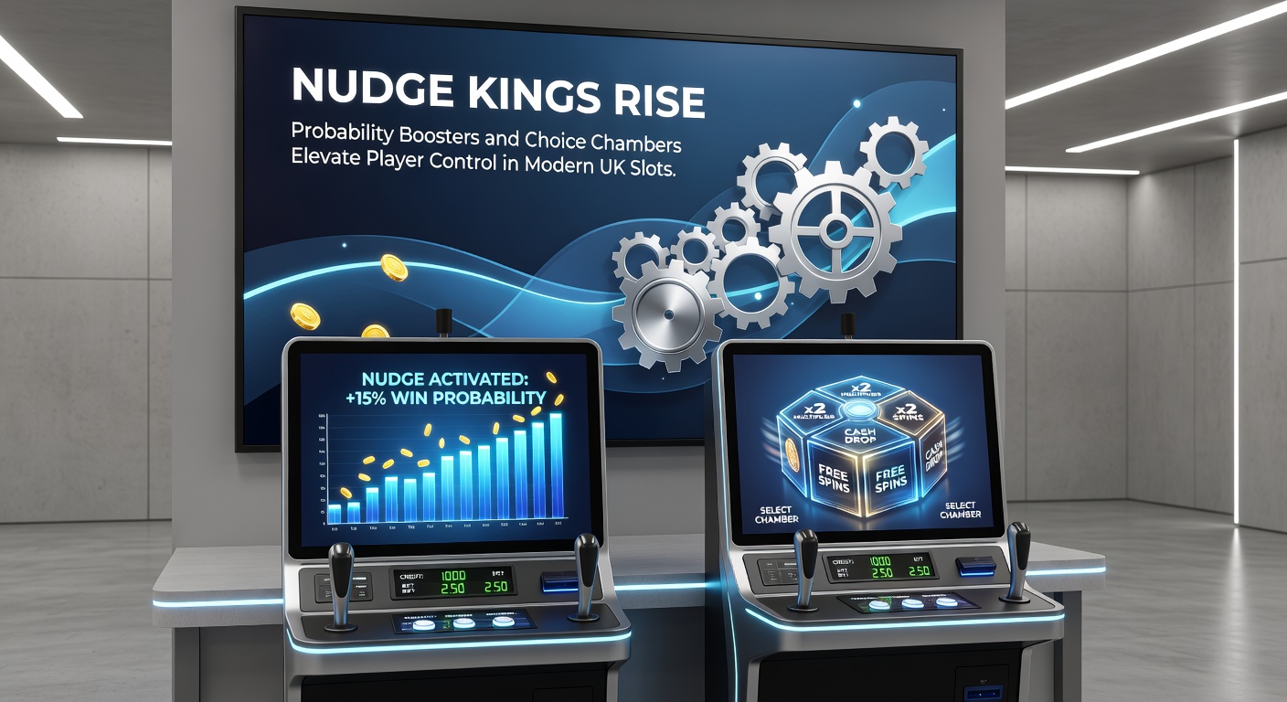 Close-up of a slot interface displaying a probability booster activation, with glowing meters and enhanced trigger icons amid dynamic reel action