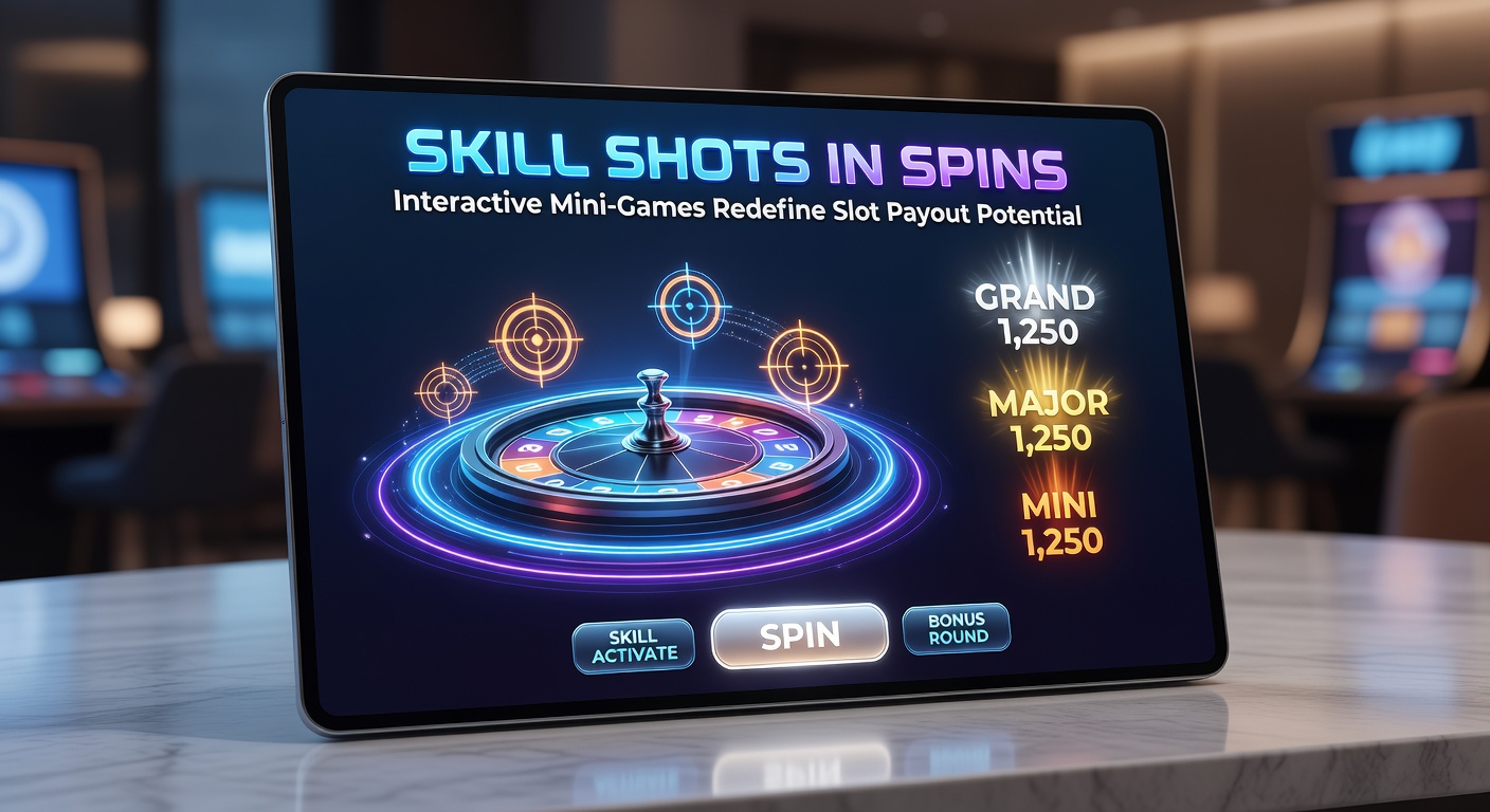 Vibrant slot screen showing a skill shot mini-game with targets and multipliers exploding in action