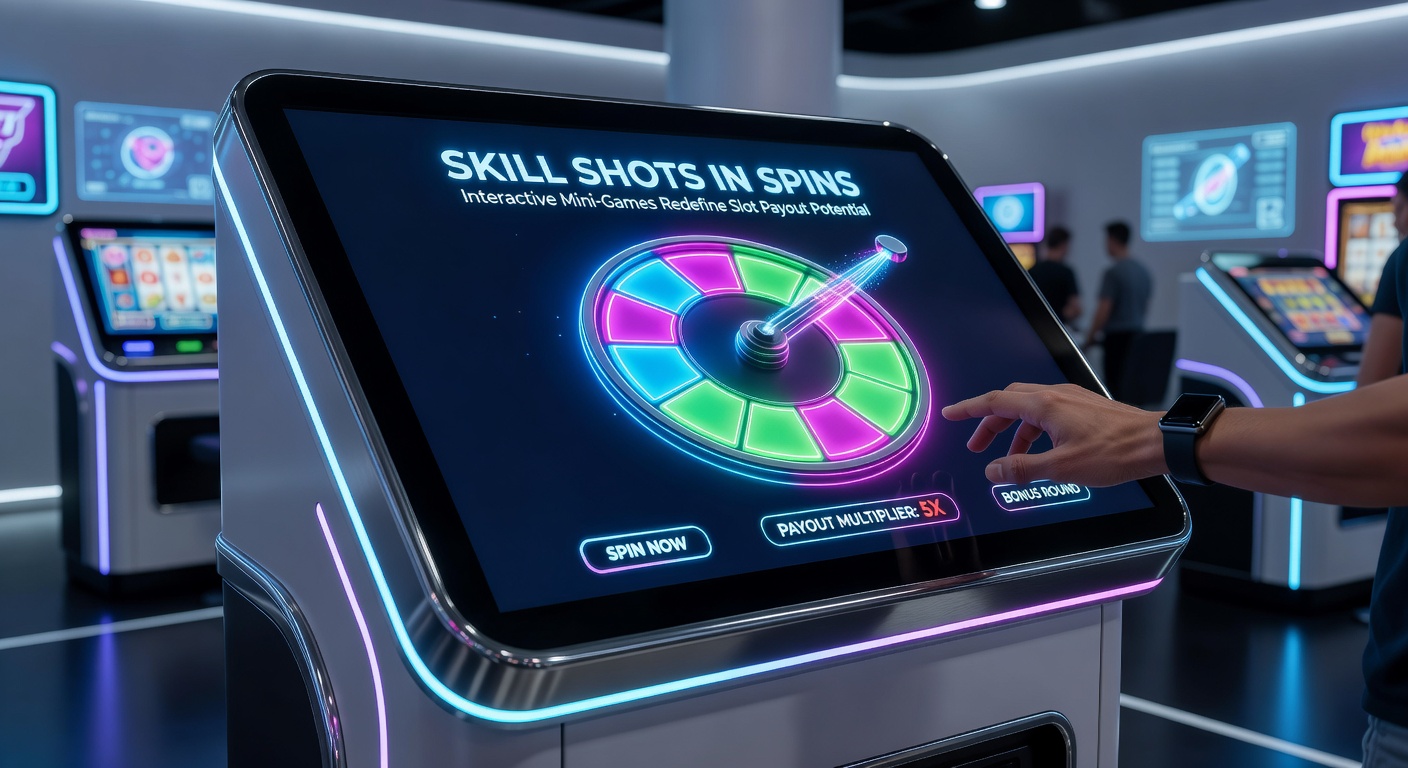Close-up of a mobile slot skill shot interface with finger aiming at glowing targets amid explosive effects