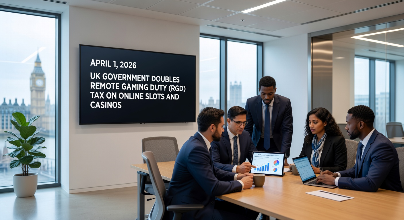 Graph showing rising remote gaming duty tax rates and enforcement funding allocations for UK online gambling in 2026