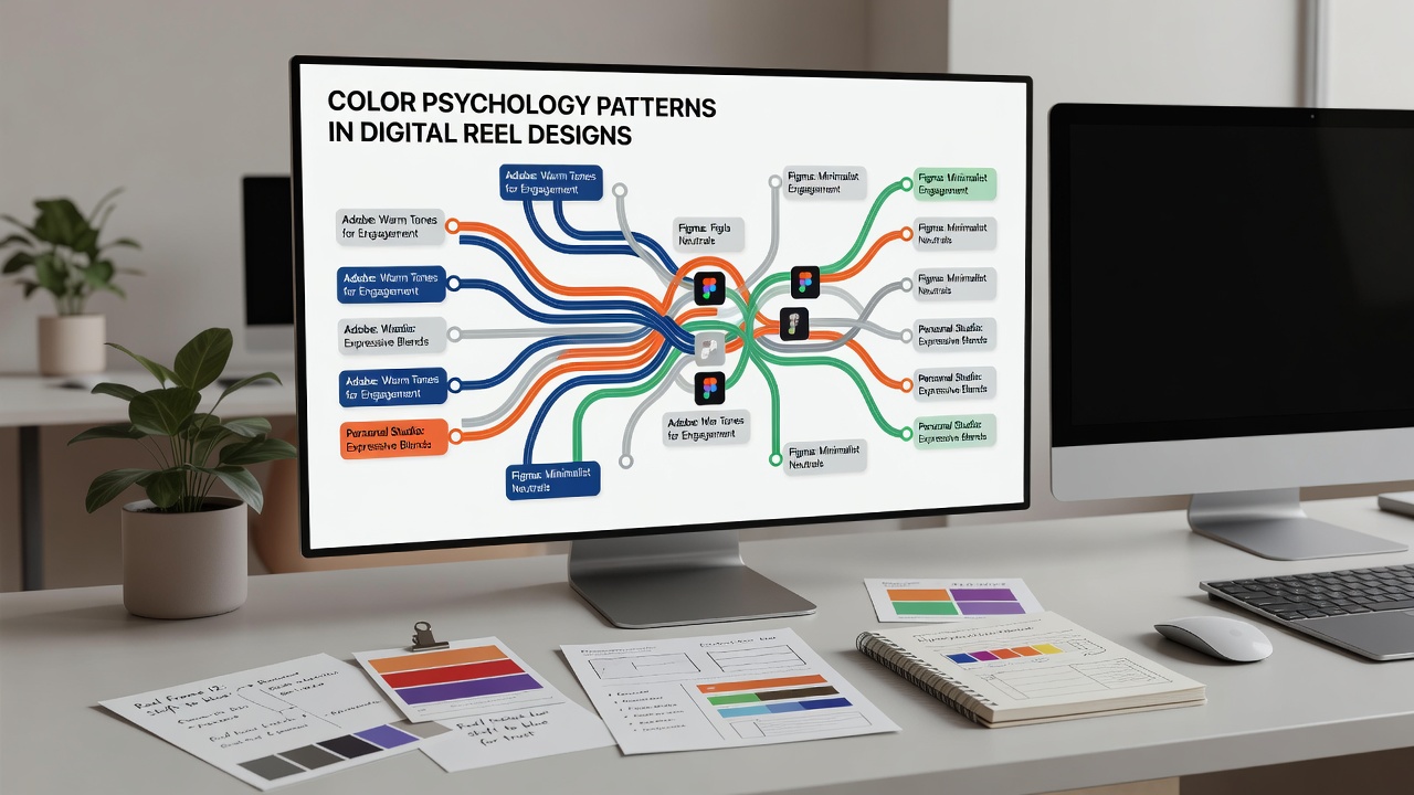 Close-up view of color transitions in mobile slot reel animations